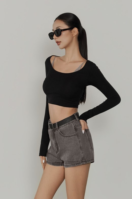 2WAY彈力棉質長袖上衣