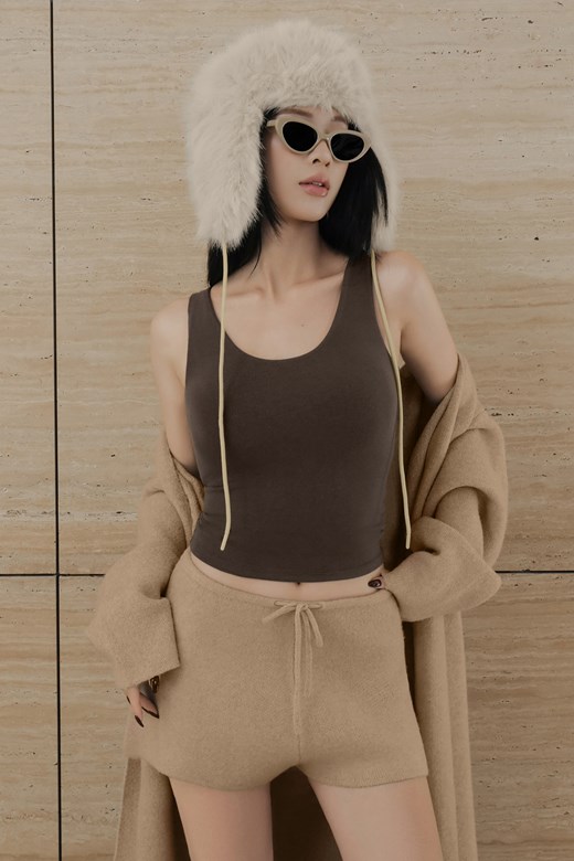 暖絨內磨毛U領BRATOP