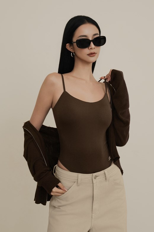 細肩V領連體BRATOP