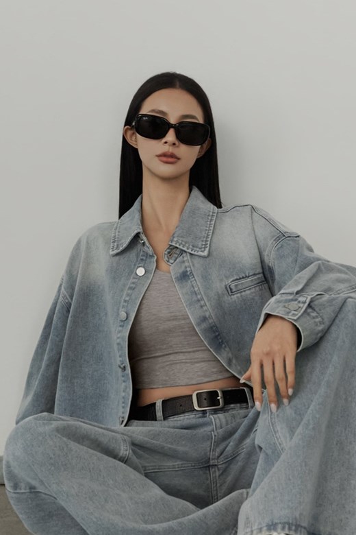 口袋寬鬆牛仔外套(UNISEX)