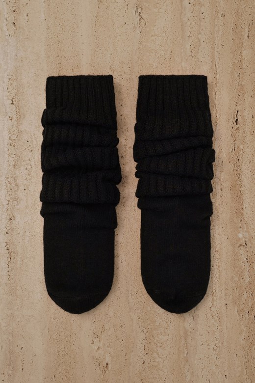 坑紋粗針長襪