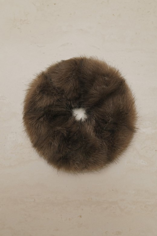 仿貂毛混色髮圈