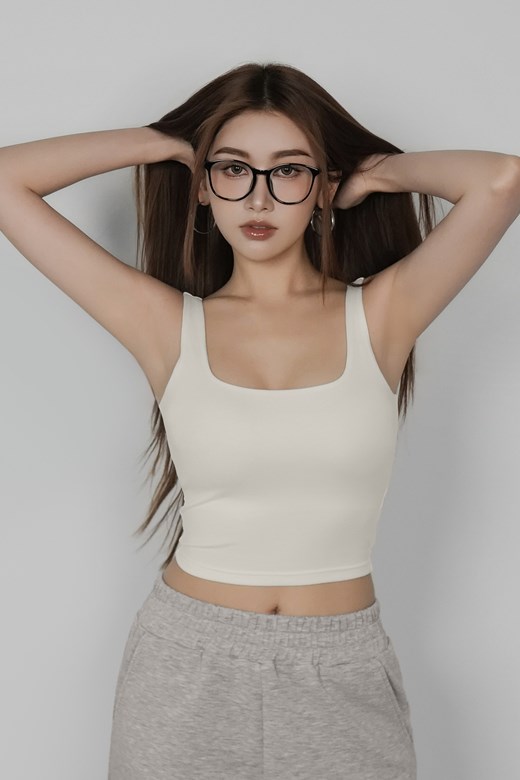 冷霜莫代爾方領美背BRATOP