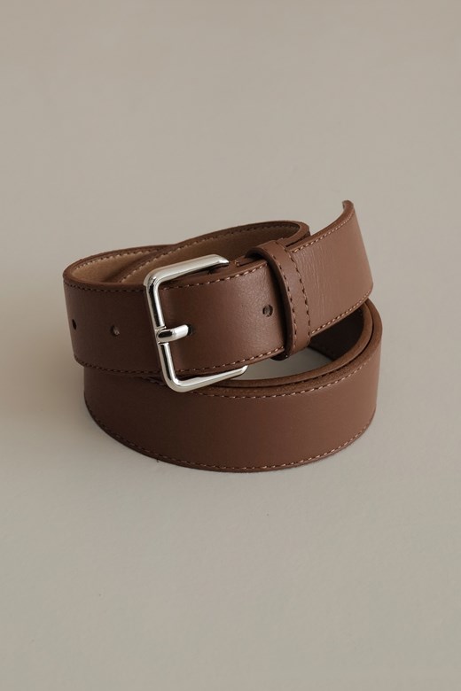 自訂款牛皮金棕皮帶