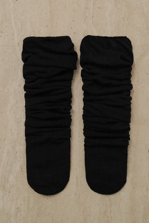 針織拼接膝上堆堆長襪