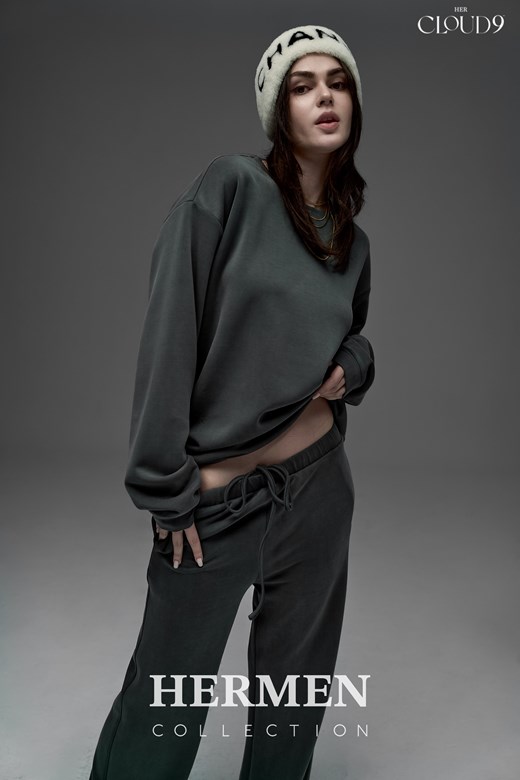 雲朵經典雙層休閒寬版衛衣