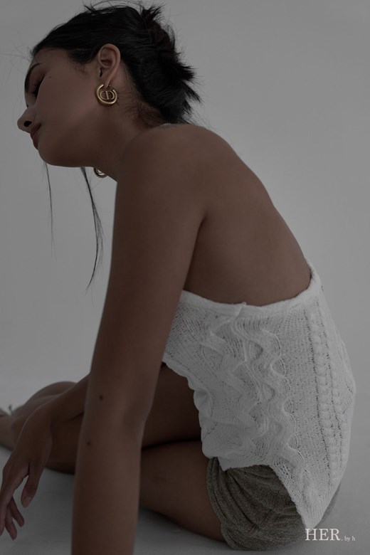 Backless Cable-Knit Top