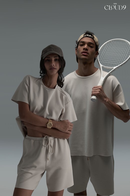 雲朵 UNISEX 寬版落肩短袖