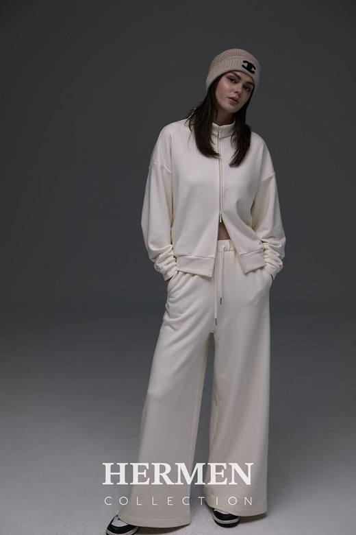 極簡 Unisex 日常套裝-垂墜直筒寬褲