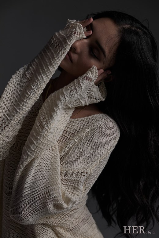 Ivory Breeze Open-Knit Sweater