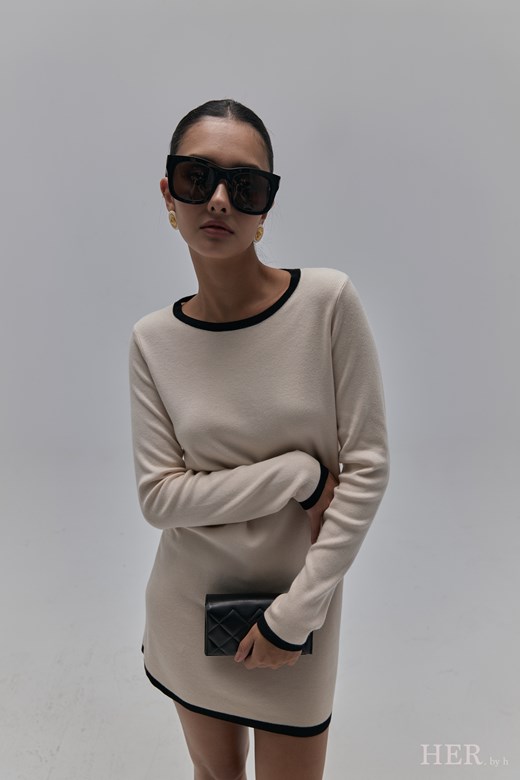 Parisian Long Sleeve Casual Dress