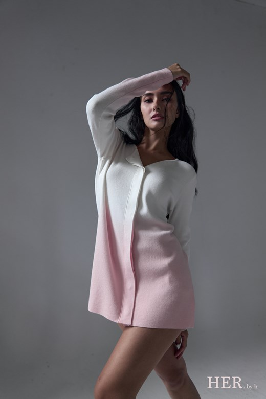 Blush Ombré Knit Cardigan