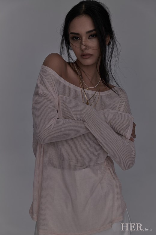 Cozy Mesh Long Sleeve Top