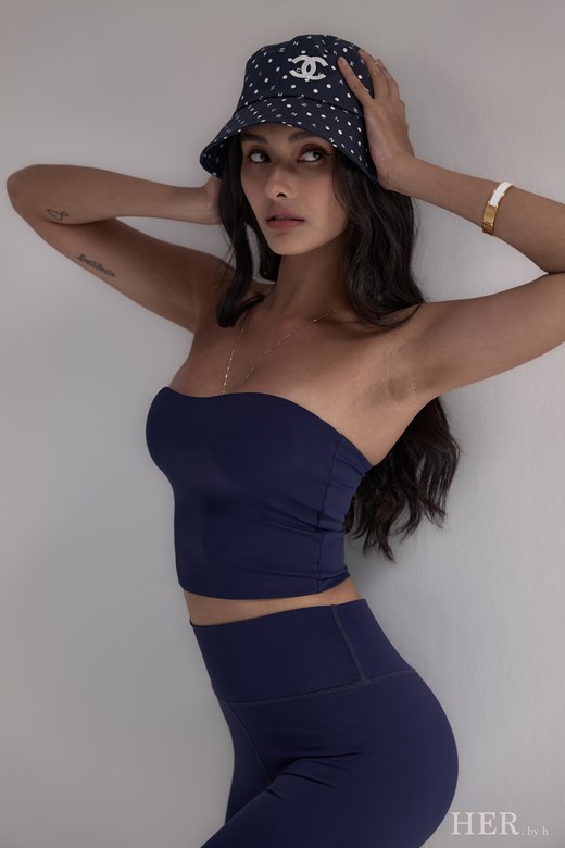 夏季柔霧雲感桃心領Bra Top