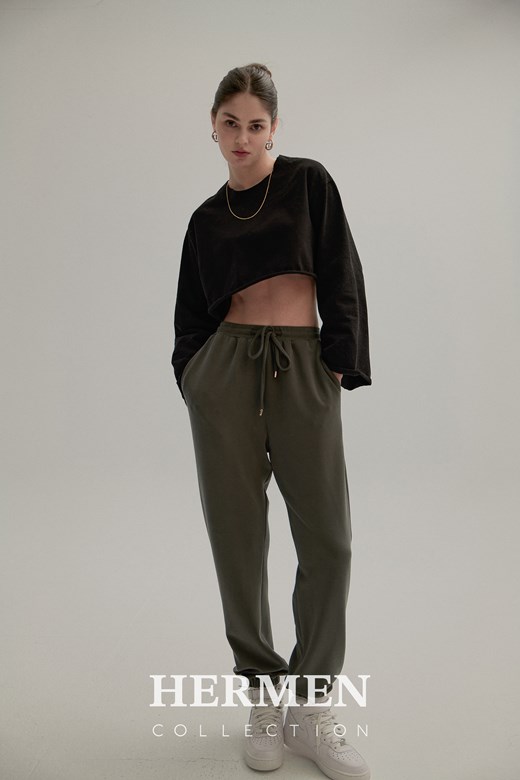 雲朵經典 Boyfriend 抽繩縮口長褲2.0