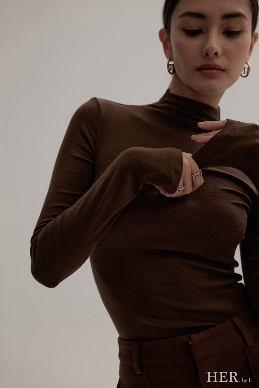 經典比例小高領｜莫代爾羊毛