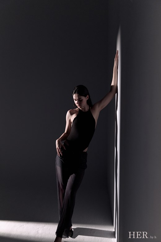 Sparkling Ribbed Chiffon Pants