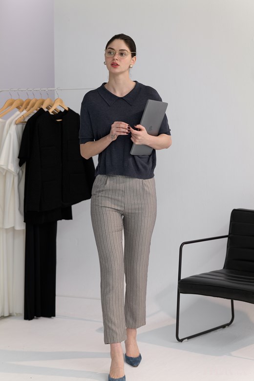 春夏人造絲輕柔針織短袖Polo衫