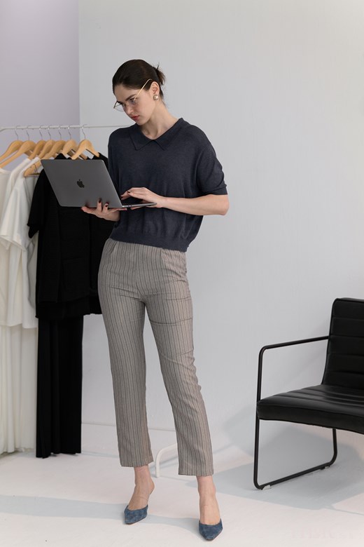 春夏人造絲輕柔針織短袖Polo衫