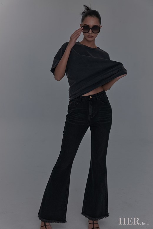 Denim Flared Pants