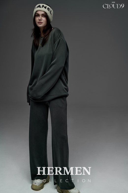 Unisex 雲朵寬鬆版休閒長褲