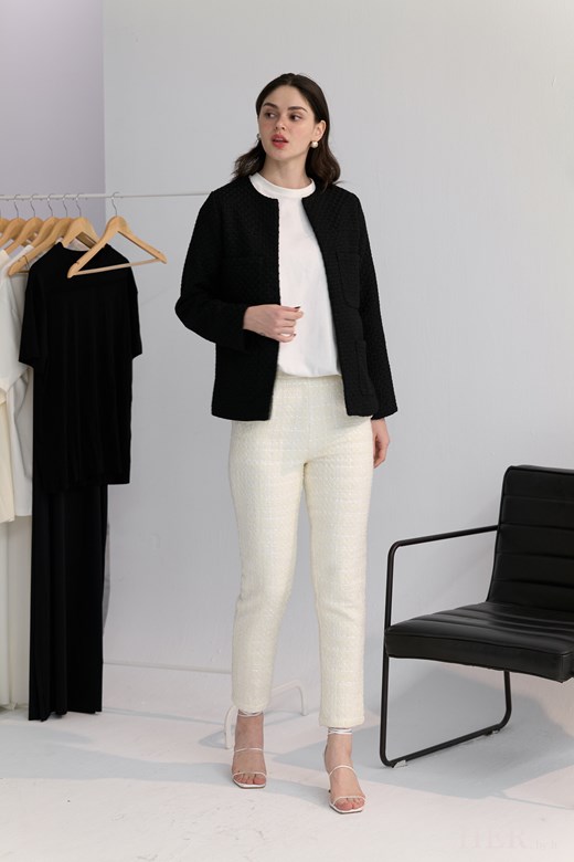 立體毛呢西裝褲