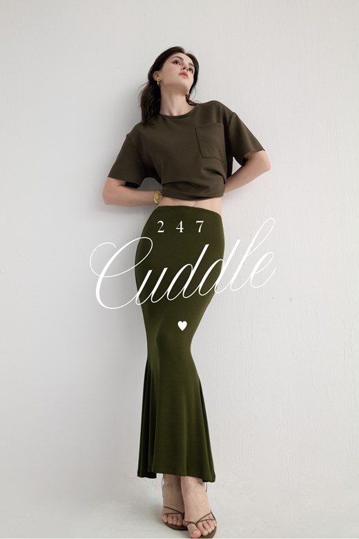 🧸 Cuddle 24/7｜極致親膚彈力垂墜魚尾裙