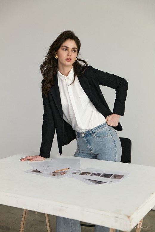 棉麻柔霧顯瘦西裝外套