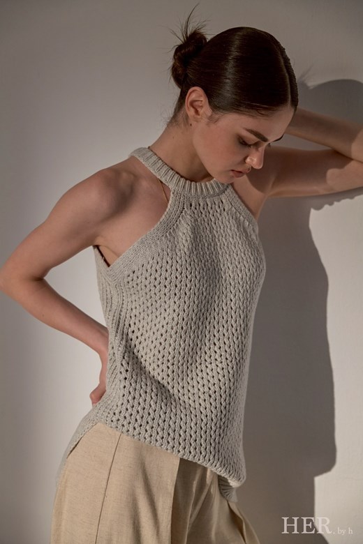 Halterneck Knitted Top