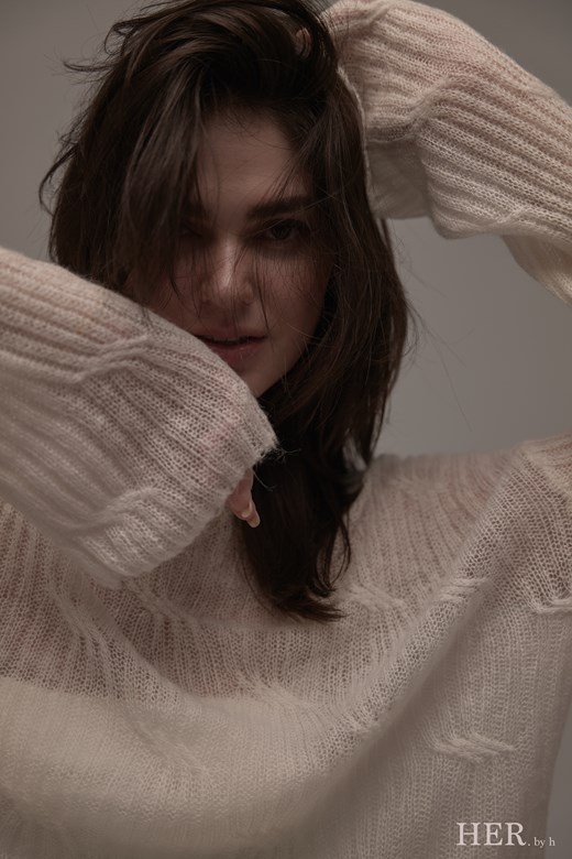 柔織麻花馬海羊毛針織上衣