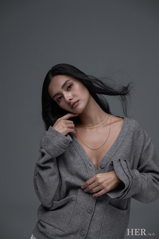 柔暖荷葉層次感針織外套