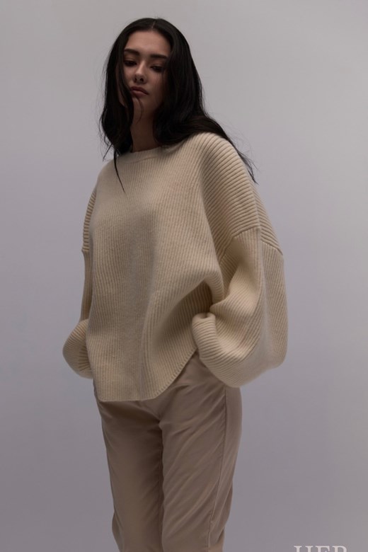 Cozy Stretch-Knitted Set - Top