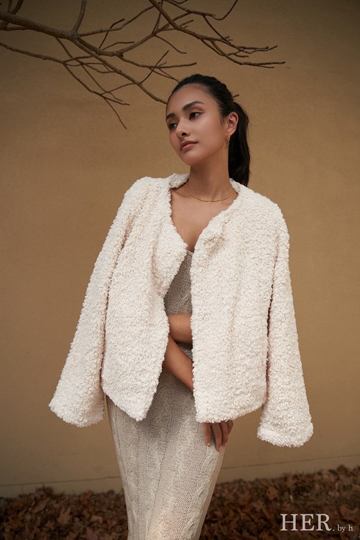 Fluffy Cropped Coat
