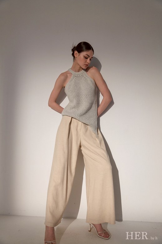 Linen Pleated Trousers