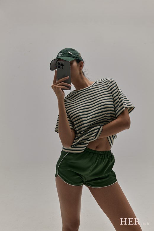 Retro Stripe Oversized Tee