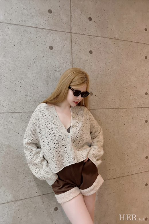 春杏雕紋｜針織開襟衫