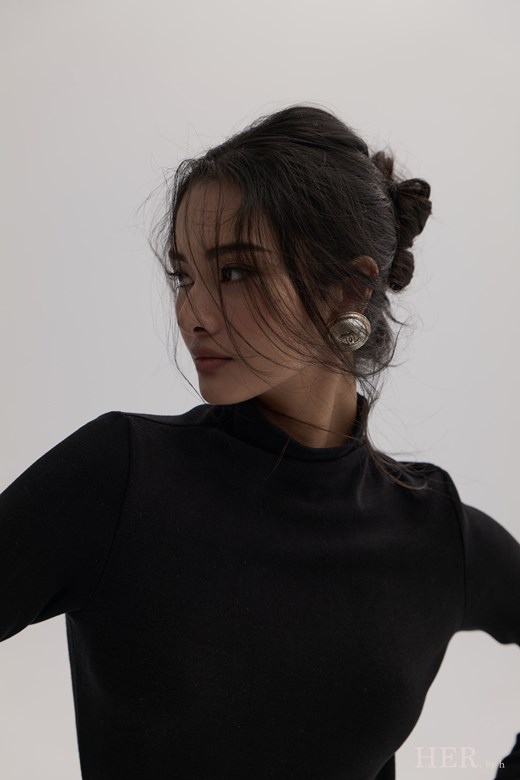 極簡刷絨｜人造絲羊毛高領上衣