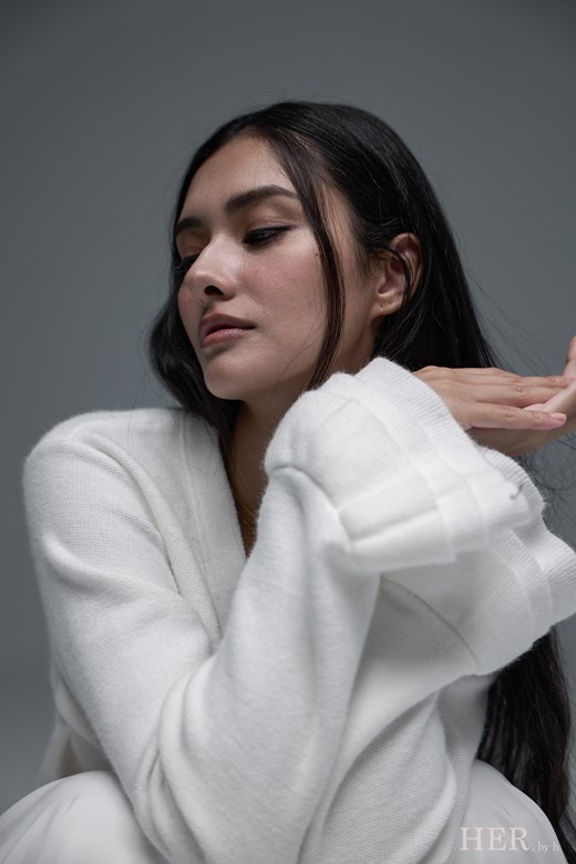 柔暖荷葉層次感針織外套