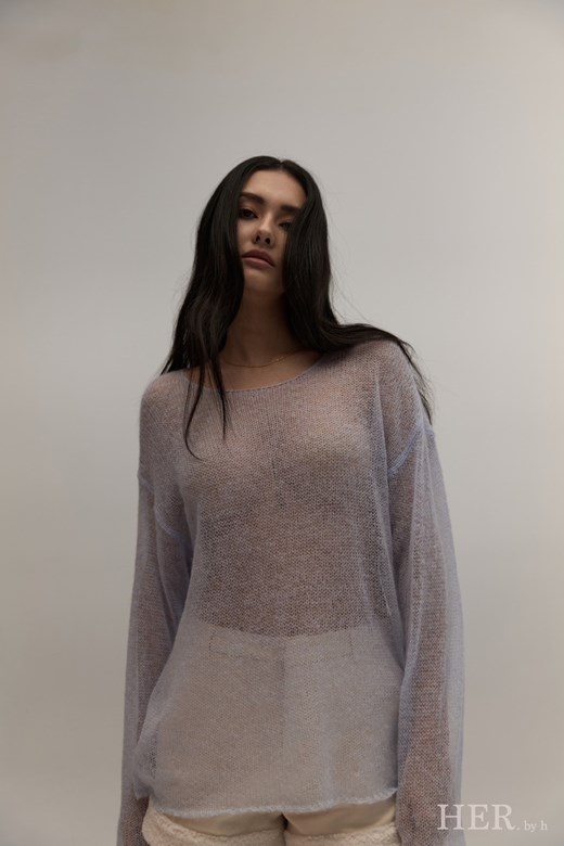 Loose-Knit Long Sleeve Top