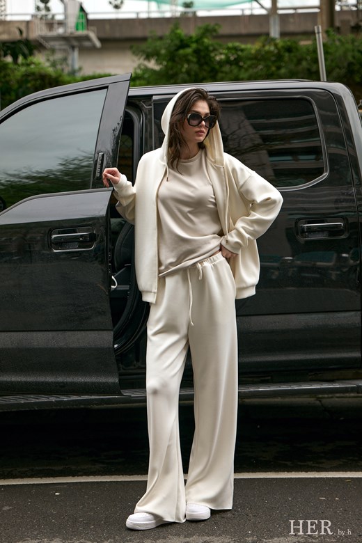 雲朵人造絲｜男女寬版闊腿長褲