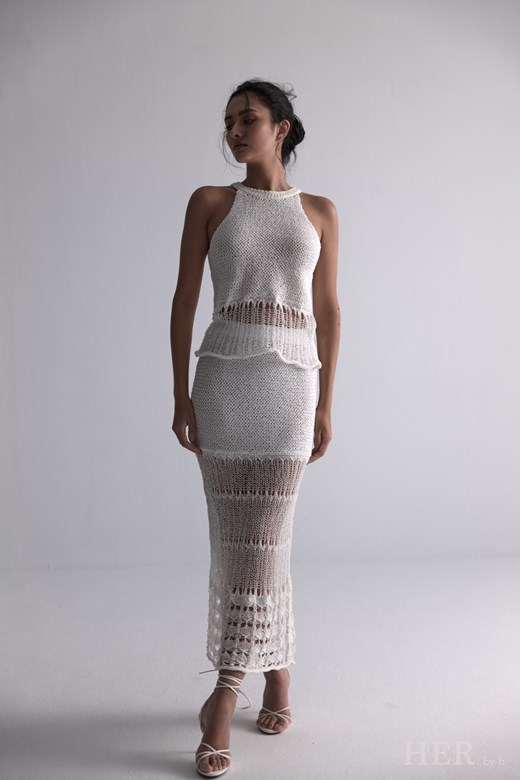 Halter Neck Crochet Set-Skirt