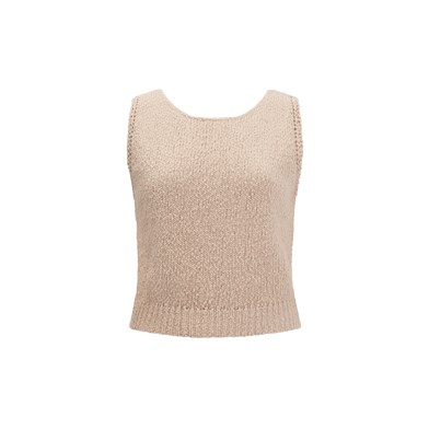 open back knitted vest