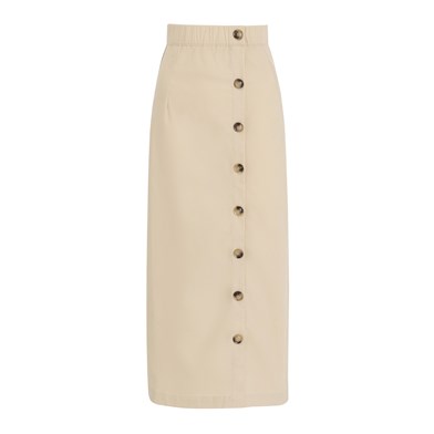 side slit button skirt