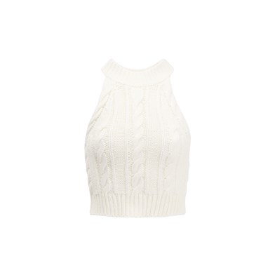 cable cropped knitwear