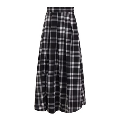 plaid A line skirt