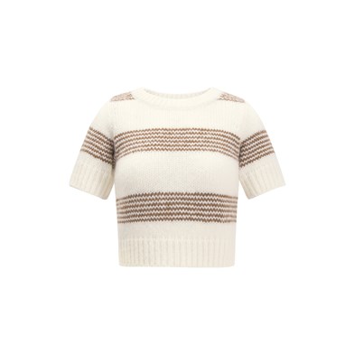 striped knit sweater