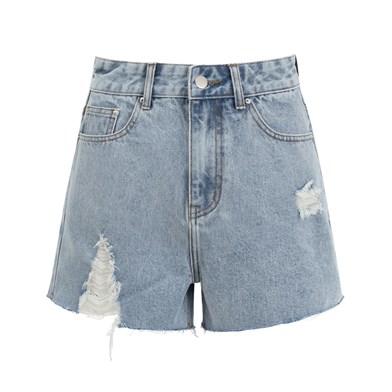 LUCY High-Waisted denim shorts