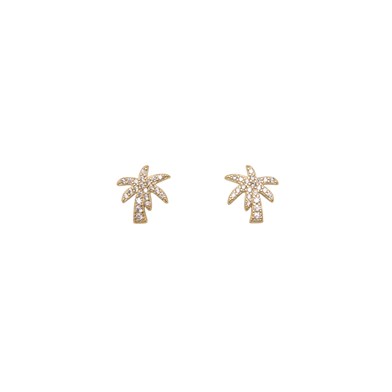 palm fortunei rhinestones earrings
