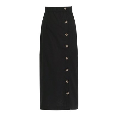 side slit button skirt
