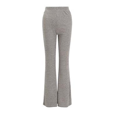 mixed yarn ribbed knitted trousers